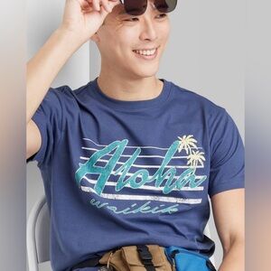 Men's Short Sleeve ALOHA ☀️ T-Shirt - Original Use™ Blue L
